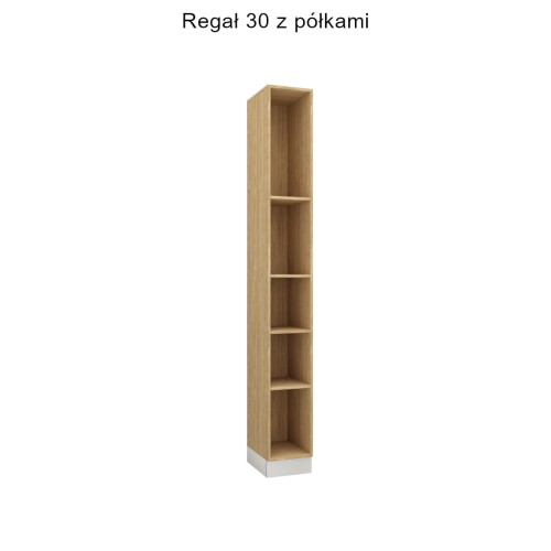 Baza łóżka ze stolikami nocnymi z systemu zabudowy Sleep Varia fronty biały połysk