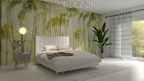 Łóżko tapicerowane Davide wersja Light z pojemnikiem lub bez