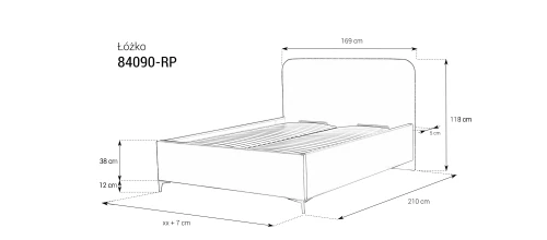 Łóżko tapicerowane z pojemnikiem 84090 RP