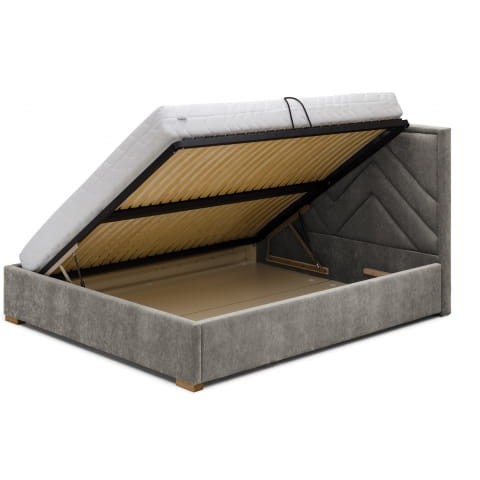 Łóżko tapicerowane Giorgio wersja ramowa z pojemnikiem lub bez