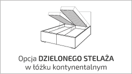 Łóżko tapicerowane Giorgio wersja ramowa z pojemnikiem lub bez