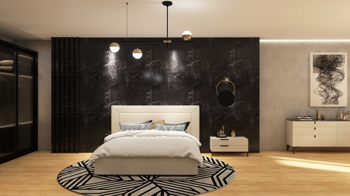 Łóżko tapicerowane Giorgio wersja ramowa z pojemnikiem lub bez