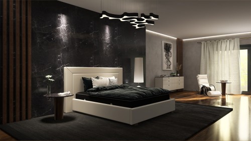 Łóżko tapicerowane Giorgio wersja ramowa z pojemnikiem lub bez