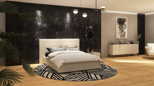 Łóżko tapicerowane Giorgio wersja ramowa z pojemnikiem lub bez