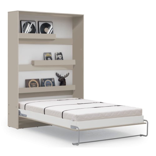 Półkotapczan GENIUS siłownikami gazowymi 120x200 | 140x200 | 160x200 z dodatkowymi  szafami (fronty matowe)