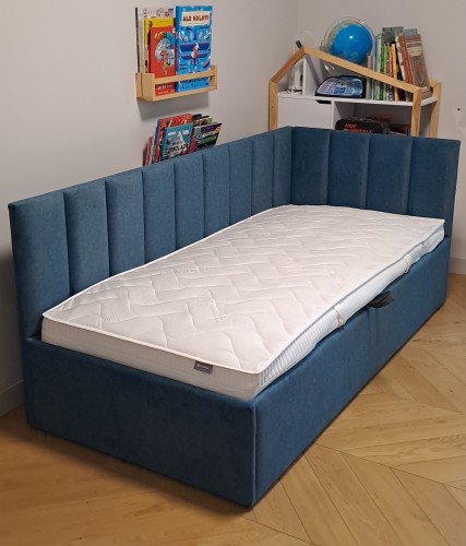 Łóżko dziecięce z pojemnikiem 81260 tapicerowane