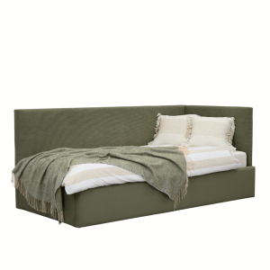 Łóżko młodzieżowe Lilo 90x200 lub 120x200 cm (gładkie wezgłowie narożne od strony zagłówka oraz ściany)