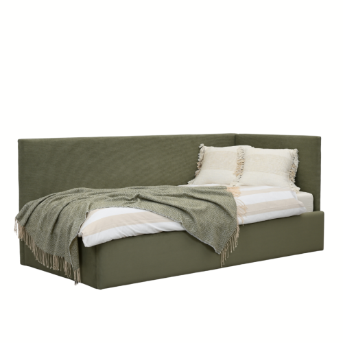 Łóżko młodzieżowe Lilo 90x200 lub 120x200 cm (gładkie wezgłowie narożne od strony zagłówka oraz ściany)