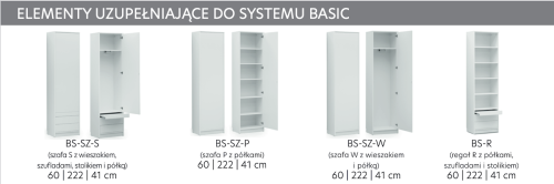 Łóżko w szafie/półkotapczan pionowy Basic 90x200 | 120x200 | 140x200 kolory matowe z szafami do wyboru