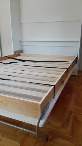 Łóżko w szafie/półkotapczan pionowy Basic 90x200 | 120x200 | 140x200 kolory matowe z szafami do wyboru