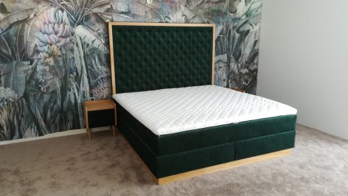 Łóżko kontynentalne 700 z ramką drewnianą - New Elegance