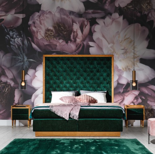 Łóżko kontynentalne 700 z ramką drewnianą - New Elegance