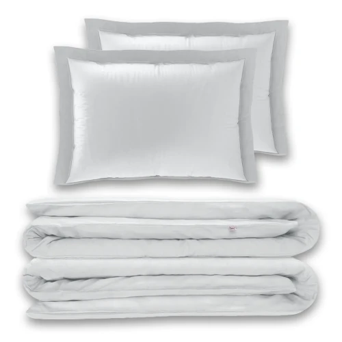 Pościel bawełniana satynowa biały puch | LaCama