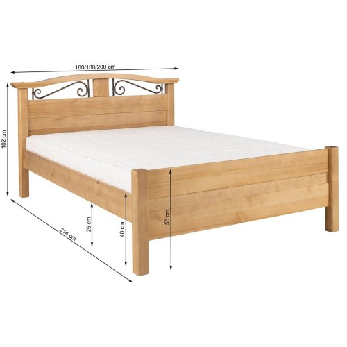 Łóżko drewniane Korfu nowy model