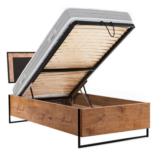 Łóżko Loft 90x200 cm młodzieżowe bez lub z pojemnikiem jednoosobowe