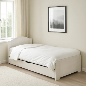 Łóżko sosnowe Miki tył obniżony bez lub z szufladą na pościel