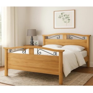 Łóżko drewniane Korfu prowansalskie