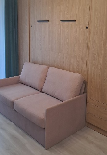 Sofa do półkotapczanu GENIUS 140 lub 160 cm rozwiązanie do małych pomieszczeń