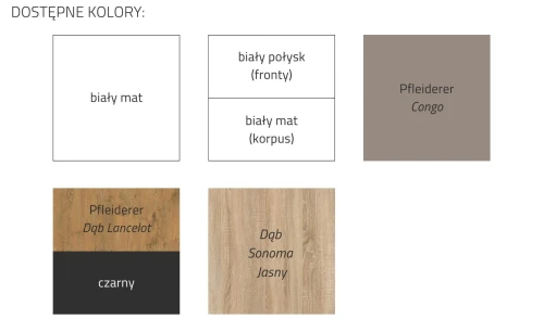 Łóżko w szafie/półkotapczan pionowy Basic 90x200 kolor Congo jednoosobowy  z szafami do wyboru