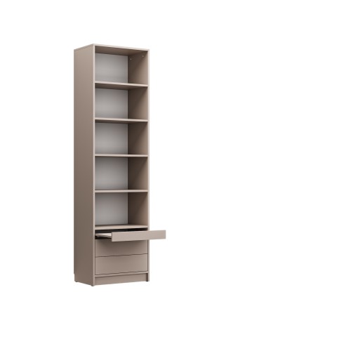 Łóżko w szafie/półkotapczan pionowy Basic 90x200 kolor Congo jednoosobowy  z szafami do wyboru