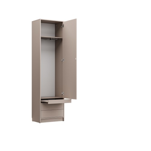 Łóżko w szafie/półkotapczan pionowy Basic 120x200 kolor Congo jednoosobowy  z szafami do wyboru