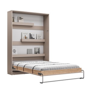 Łóżko w szafie/półkotapczan pionowy Basic 140x200 kolor Congo dwuosobowy z szafami do wyboru