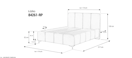 Łóżko tapicerowane z pojemnikiem 84261 RP