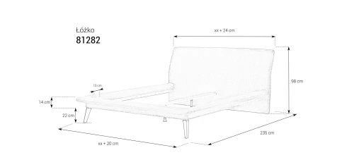 Łóżko tapicerowane 81282