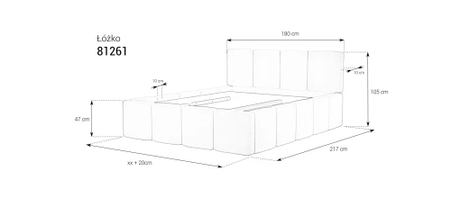 Łóżko tapicerowane 81261