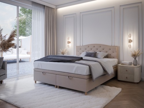 Łóżko Beauty kontynentalne z pojemnikiem lub bez