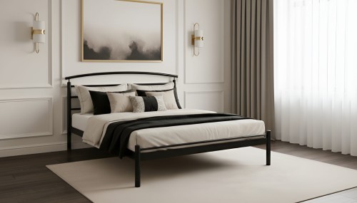 Łóżko metalowe Monika ze stelażem