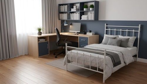 Łóżko młodzieżowe Jessica metalowe ze stelażem