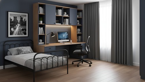 Łóżko młodzieżowe Merina metalowe ze stelażem