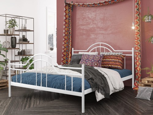 Łóżko metalowe Pi ze stelażem