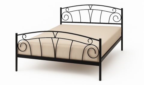 Łóżko metalowe Wanda ze stelażem