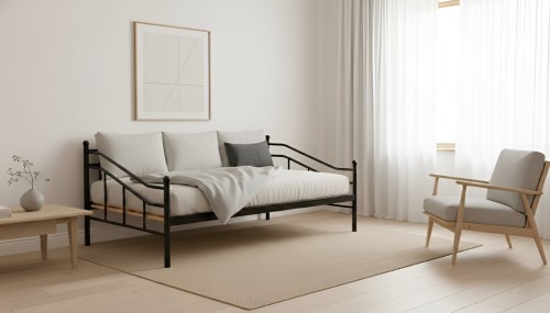 Łóżko/sofa metalowa Lord w rozmiarze 60x200 cm