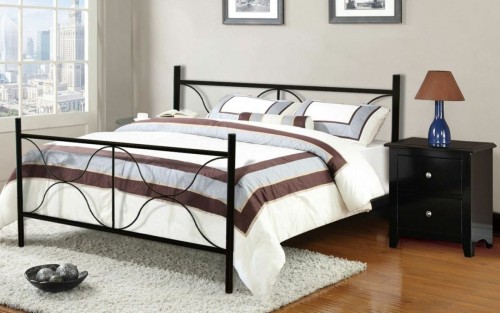 Łóżko metalowe Stefan ze stelażem