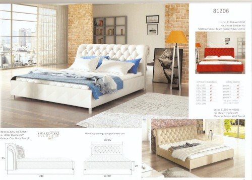 Łóżko tapicerowane 81206