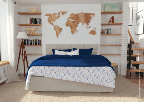 Łóżko tapicerowane Preppy