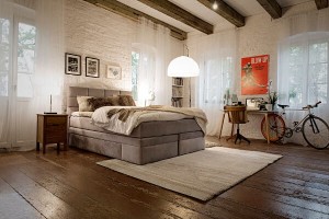 Łóżko kontynentalne Preppy z pojemnikiem lub bez