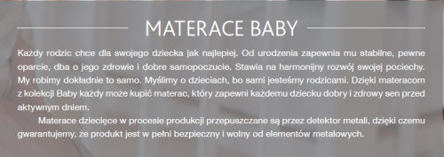 Materac Safety Smyk dziecięcy HILDING