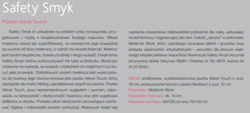 Materac Safety Smyk dziecięcy HILDING