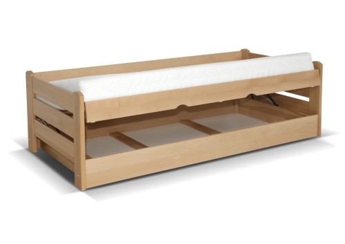 Łóżko bukowe z pojemnikiem Dream