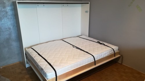 Półkotapczan poziomy Basic 90x200 | 120x200 | 140x200 kolory matowe jednoosobowy lub dwuosobowy z szafami i nadstawką do wyboru