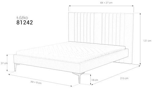 Łóżko tapicerowane 81242