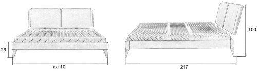 Łóżko tapicerowane 81238