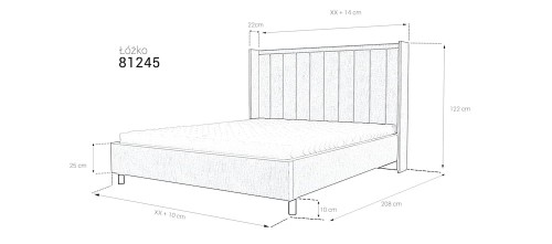 Łóżko tapicerowane 81245
