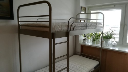 Łóżko piętrowe Bartek metalowe