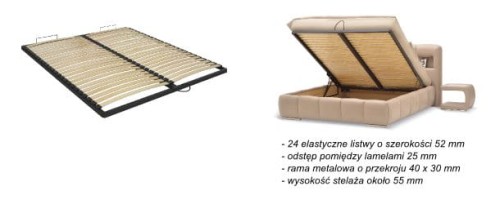 Łóżko Loft bez pojemnika lub z pojemnikiem