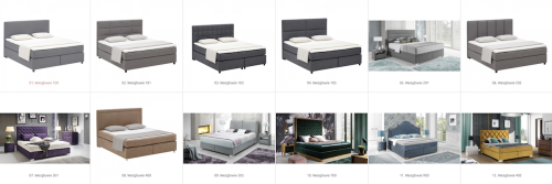 Podstawa P z pojemnikiem łóżka kontynentalnego New Elegance